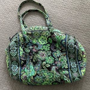 Vera Bradley Green Paisley Shoulder strap  Duffle bag - large